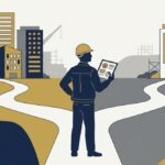 分かれ道が2方向を表すイメージ
