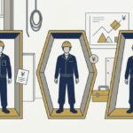 3つの異なる形の受け皿が並び、それぞれに人のシルエットが1人ずつ入っているを表すイメージ