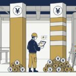 2本の柱が並び、左は上から下まで一本、右は途中で複数の層に分かれているを表すイメージ