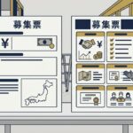 2枚の募集票が並ぶを表すイメージ
