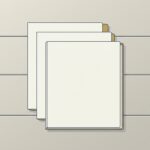 机の上に無地の厚紙のファイルが3冊、前後に少しずらして重ねて置かれている。書類の控えを残すことを表したアイキャッチ
